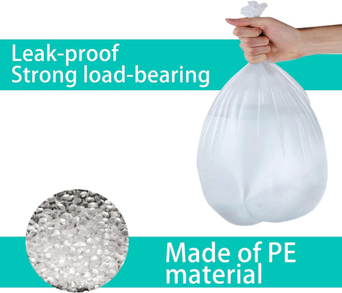 Mini Strong Trash Bags - 0.5 Gal Small Garbage Bags for Desktop Mini Trash Can, 300 Counts, White