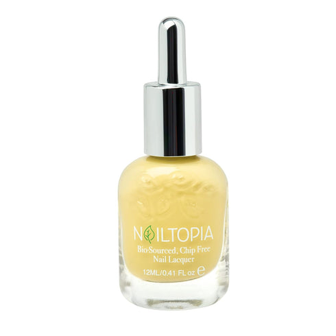Nailtopia - Plant-Based Chip Free Nail Lacquer, Non Toxic, Bio-Sourced, Long-Lasting Polish - Mellow Yellow (Pastel