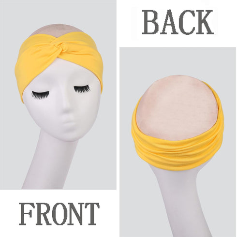 XTREND 6 Pcs Women's Twisted Cross Headbands, Non-Slip Soft Yoga Workout Hair Accessories in Solid Colors