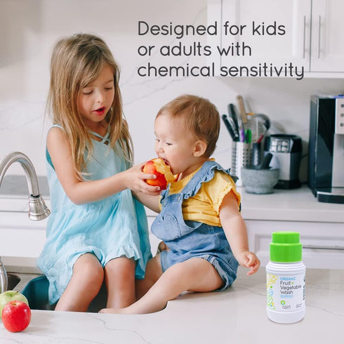 Rain Organic Fruit and Vegetable Wash All Natural Veggie Produce Cleaner for Safe Clean Eating, Baby Essential Eco