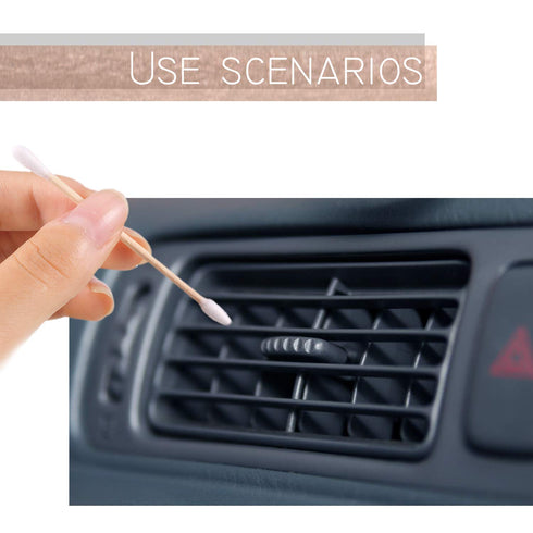 Norme 3 Inch Cotton Swabs in Storage Box, 500 Pcs Long Cotton Swab Pointed and Round Tip for Cleaning.