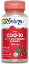 SOLARAY Pure CoQ-10 200 mg, 30 VegCaps - Healthy Heart Function & Energy Support