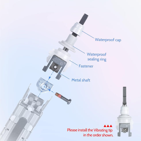Kuflant HX9340 HX9350 HX6340 HX6530 HX6710 HX6920 HX9140 HX8910, Electric Toothbrush Metal Shaft/Link Rod Replacement