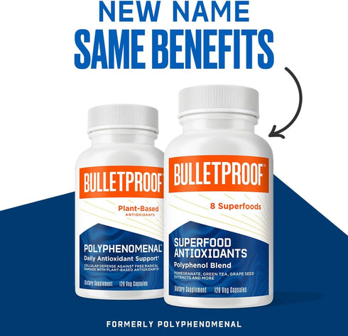Bulletproof Superfood Antioxidants Capsules, 120 Count, Supplement for Healthy Aging and Free-Radical Support,