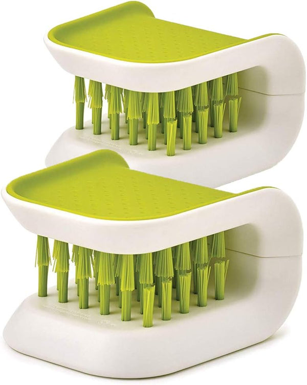 2Pcs Knife Cleaner Blade Brush, Green Cutlery Cleaner Brush for Kitchen Washing Non-Slip by Lucky Shop1234 (Green)