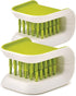 2Pcs Knife Cleaner Blade Brush, Green Cutlery Cleaner Brush for Kitchen Washing Non-Slip by Lucky Shop1234 (Green)