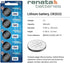 Renata CR2032 Batteries - 3V Lithium Coin Cell 2032 Battery (10 Count)