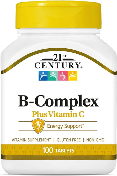 21st Century B Complex Plus Vitamin C, 100 Count Tablets