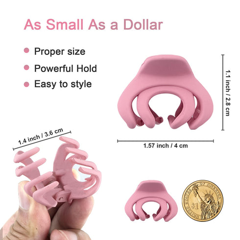 Small Hair Clips for Women, Girls, Kids, Tiny 1.5 Inch Mini Jaw Claw Clips for Thin/Medium Thick Hair (Pack of 10