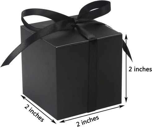 COTOPHER 60pcs Small Gift Boxes, 2x2x2 inches Paper Favor Boxes with Ribbons for Wedding Favors