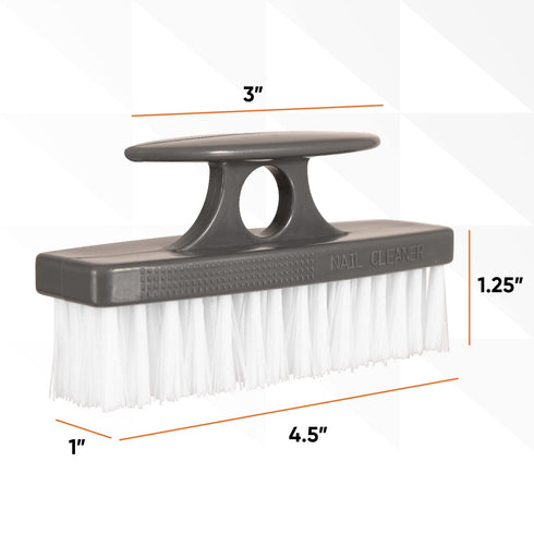 Superio Nail Brush for Cleaning Fingernails, Nail Scrubber Brush, Toe Foot Hands Fingernail Brush Cleaner- Small Scrub Brush- All-Purpose Stiff Cleaning Brush for Home, (6 Pack, White- Grey- Blue)