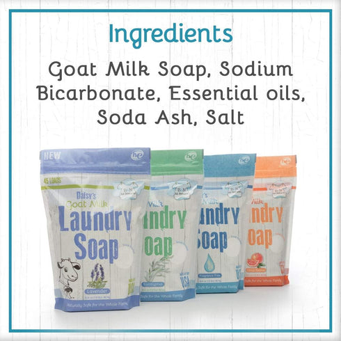 B&N All Natural Daisy's Goat Milk Laundry Soap, Lavender, 30.4 Ounce, 45 Loads