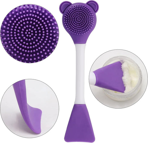 Tbestmax Manual Facial Brush, 2-in-1 Skin Cleansing Cleaner, Silicone Scrubber for Deep Pore Exfoliation, 10 Pcs