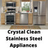 Crystal Clean Eco-Cloth, Lint-Free Microfiber Cloth for Windows, Glass, Stainless Steel, 5 Pack, White, 16''x16''