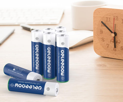 Deleepow AA Rechargeable Batteries 3300mAh 1.2V High Capacity 1200 Cycles AA Size 8-Pack (Only Battery)