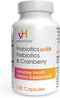 vH essentials Probiotics with Prebiotics and Cranberry, Feminine Health Supplement, 120 Capsules