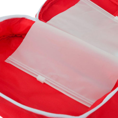 First Aid Kit Empty Medical Storage Bag, Red Trauma Bag for Emergency First Aid Kits, Car Workshop Cycling Outdoors