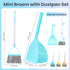 3 Pcs Mini Broom with Dustpan for Kids Broom and Dustpan Set Toddler Cleaning Set Boys Girls Small Cleaning Set for Kitchen Bathroom Pet (Yellow,Red,Green)