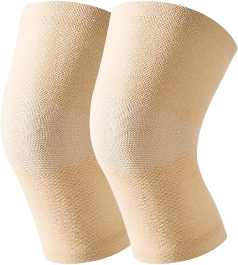 Elandy Unisex Knee Pads - 1 Pair Non-trace Knee Brace Support Sleeve for Outdoor Sports (Nude)