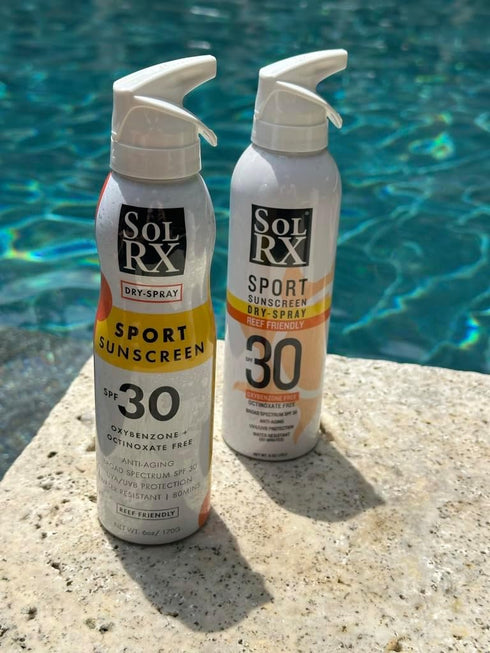 SolRX SPF 30 Sport Sunscreen Dry Spray, 6 oz
