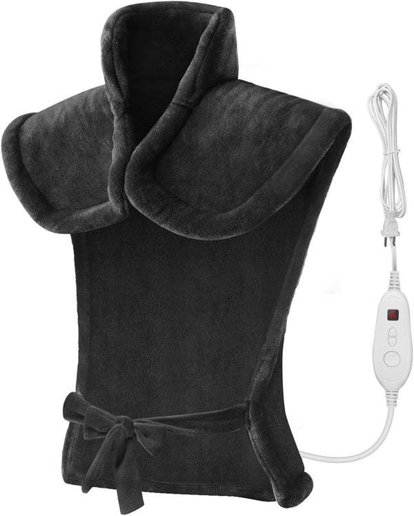 Snailax Heating Pad for Back Pain Relief, Electric Large Heating Pad for Neck and Shoulders, Auto Shut Off