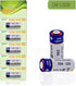 Pack of 5 A23 12V Alkaline Battery 60 mAh for Garage Doors, Ceiling Fans, Doorbells, Remotes