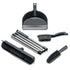 OVENTE Rubber Broom for Pet Hair Removal with Squeegee, Portable Lint Remover & Fur Brush Set, Grey