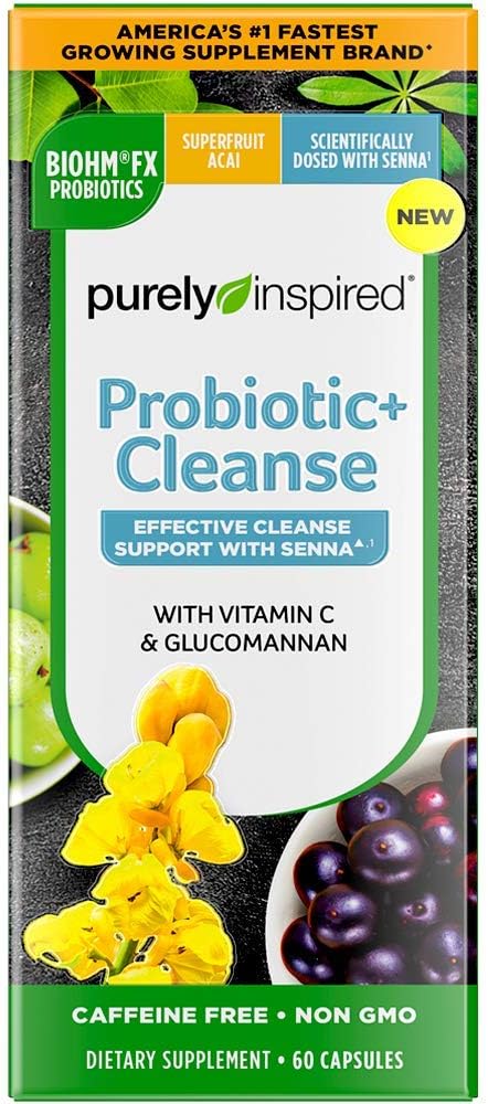 Detox Cleanse | Purely Inspired 7 Day Cleanse + Probiotics, Acai Berry Detox for Women & Men, 60 Count