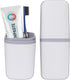 Travel Toothbrush Cup Case, Portable PP Seal Holder for Toothbrush & Toothpaste, Multi-Function Container (White)