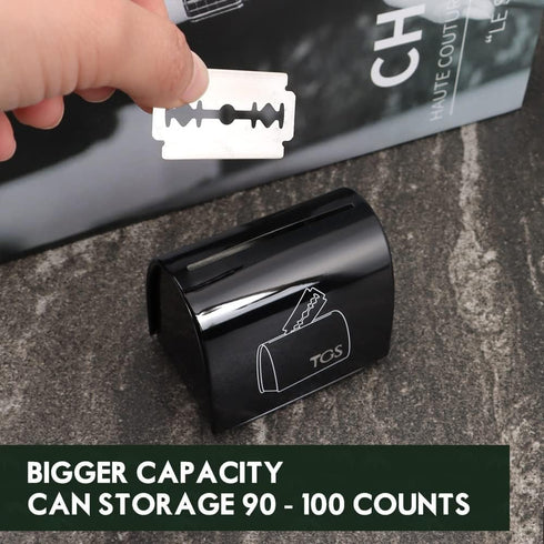 Razor Blade Storage Bank, Safety Razor Blade Disposal Case, DE Blade Mail Box for Storing Used Safety Razor Blades