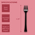 Jacent 48 Count Black Mini Appetizer Forks - 1-Pack