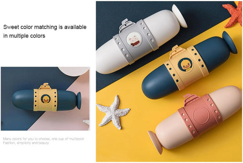 YUANstore Travel Toothbrush Cup Cartoon Toothbrush Holder Portable Cute Toothbrush Storage Case Toothbrush Holders