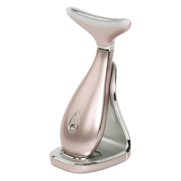 Lily Neck Face Massager, 3-in-1 Skin Rejuvenation Beauty Massager, Lifting and Tightening Tool, Rose Gold