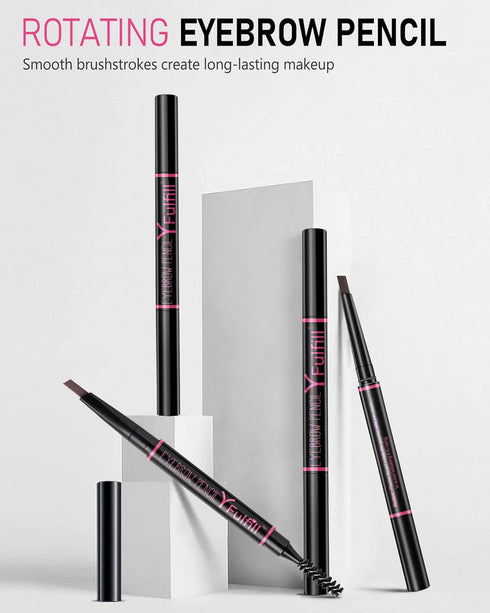 Waterproof Brown Eyebrow Pencil for Women, Filler with Brush for Blondes