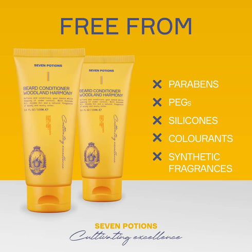 SEVEN POTIONS Beard Conditioner for Men Prevents Beard Itch and Dandruff Natural Vegan