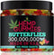 Hemp Gummies Premium - Delicious Butterflies Gummy Bears, Natural Candy for Peace and Relaxation, 100 Count