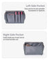 Narwey Small Makeup Bag for Purse - Mini Cosmetic Bag Travel Pouch with Compartments for Women (Small, Grey)