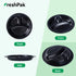 Reusable Plastic Plates, 3 Compartment Black Dinner Plates, Heavy Duty, Microwave Safe, BPA Free, Party Plates