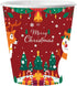LNwnmyyg 40 Pack 9 oz 40 cups,40 Christmas Disposable Cups Christmas Paper Cups Party Supplies Drinking Paper Cups