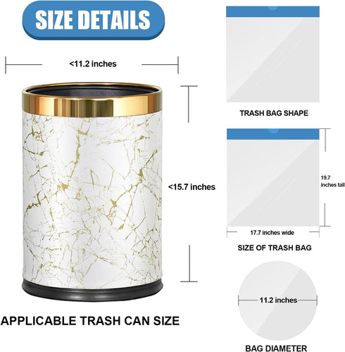 FORID Small Drawstring Trash Bags, 4 Gallon Plastic Garbage Bags, 60 Count, White Unscented Can Liners for Bathroom