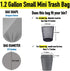 Small Trash Bags, 1.2 Gallon (5 Liter), 440 Count, Clear Plastic Wastebasket Can Liners for Home and Office
