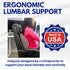 Thin Ergonomic Bucket Seat Lower Lumbar Back Support Pillow Cushion for Office Chair, Car, Truck, Wheelchair, Gaming
