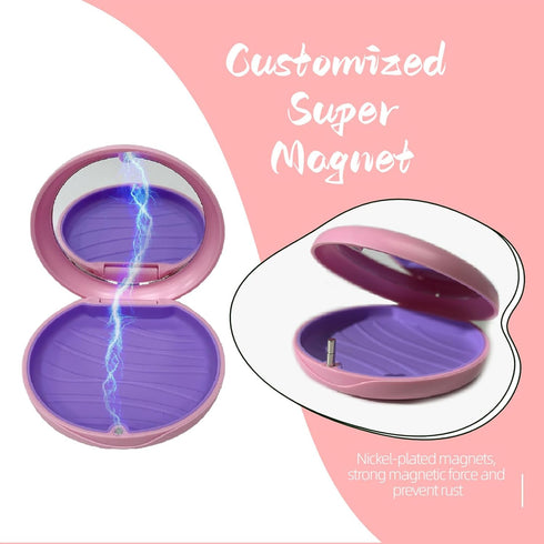 2 Pack Aligner Case with Mirror, Convenient Retainer Case for Invisalign, Night Guards, Mouth Guards