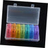 SHOWERORO Compartment Rainbow Color Weekly Pill Box Organizer Portable Round Medicine Dispenser Case with Food-Grade PP