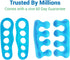 ViveSole Toe Separators for Men & Women Small (2 Pairs) - Silicone Gel Spreaders for Plantar Fasciitis, Bunions