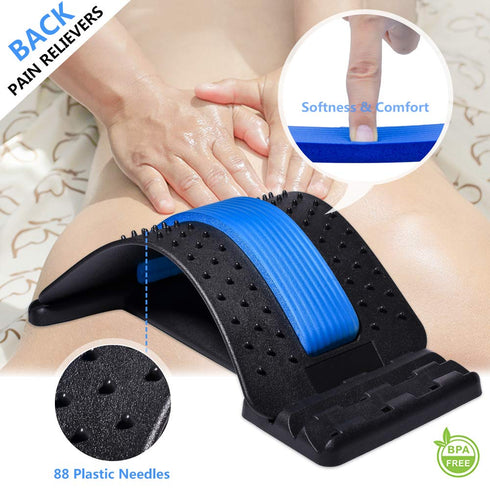 Back Stretcher / Cracker, Multi-Level Lumbar Massager, Pain Relief Device for Herniated Disc, Sciatica