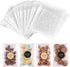 100PACK Self Adhesive Cookie Bags, Cellophane Treat Bags for Gift Giving with Stickers (White Polka Dot)