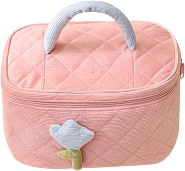 Makeup Box Nail Polish Cosmetic Bucket Bag - Portable Skincare Bag for Teen Girls - Cute Storage for Beauty Items