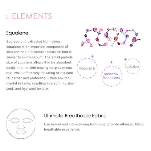 My Beauty Diary-Squalene Restorative Hydrating Facial Mask, Ultra Repairing and Lustrous Radiancw for Mature and Aging Skin (8 Combo Pack)