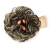 MORICA 1PCS Messy Hair Bun Extension, Curly Wavy Synthetic Chignon Hairpieces for Women (Dark Brown & Ash Blonde)